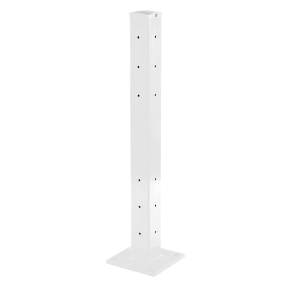 Rigid Tube Post 42 In Bolt-On Style White
